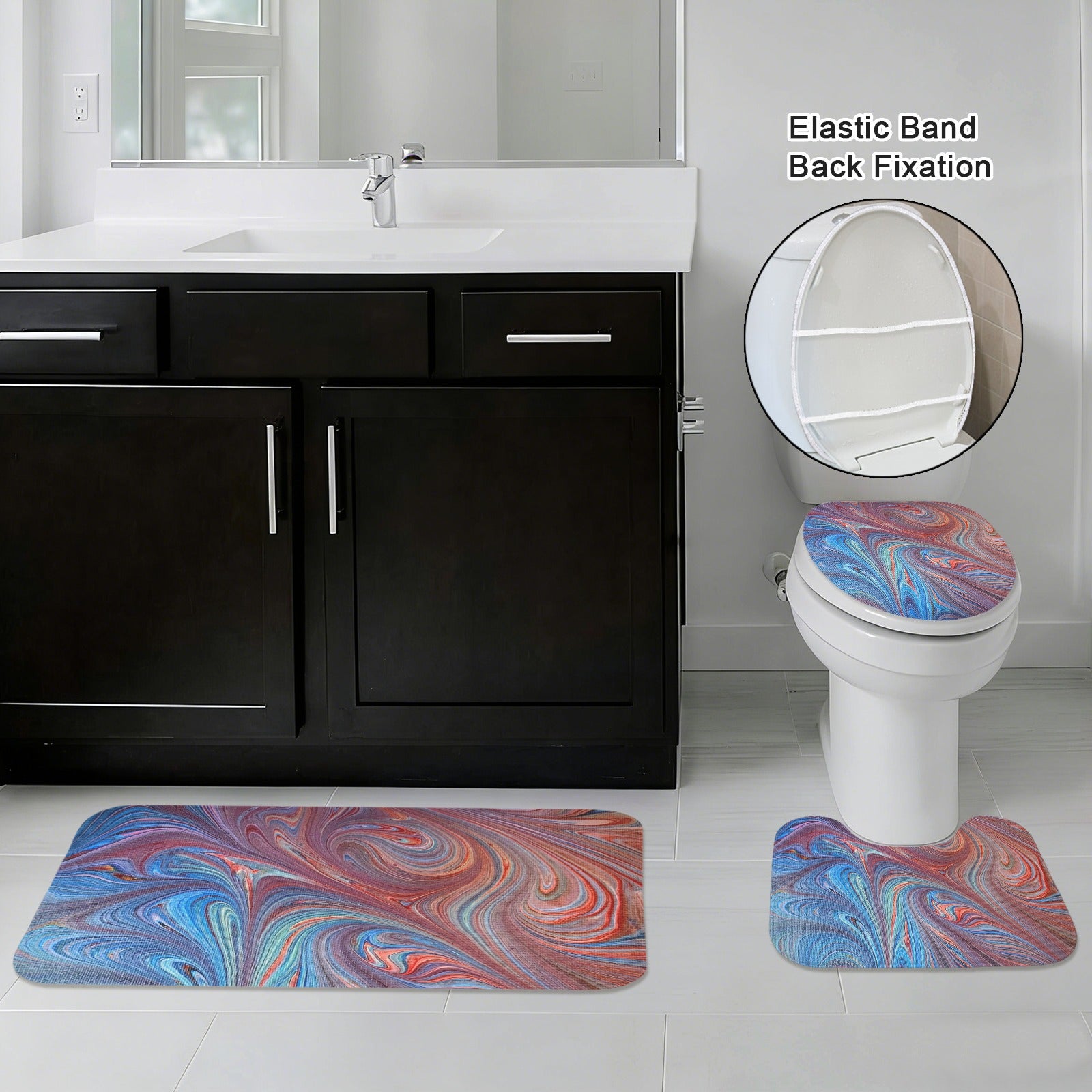 Superhero 3-Piece Bathroom Rug Set