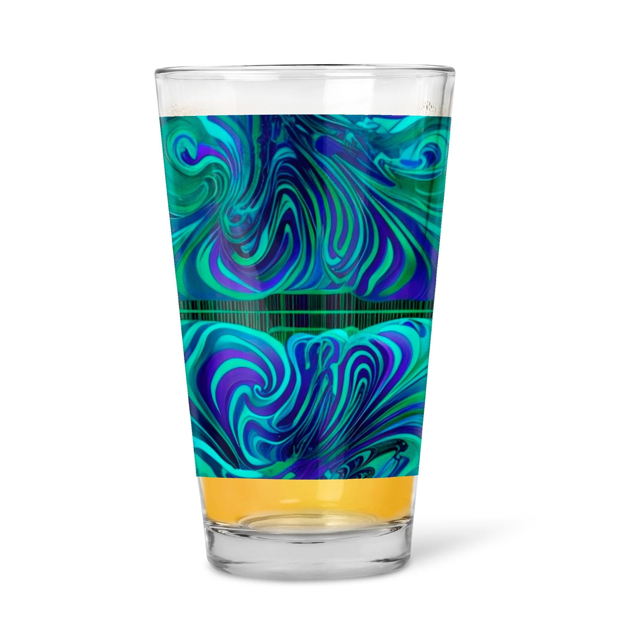 Dreamy Spirals - 16oz Pint Beer Glass