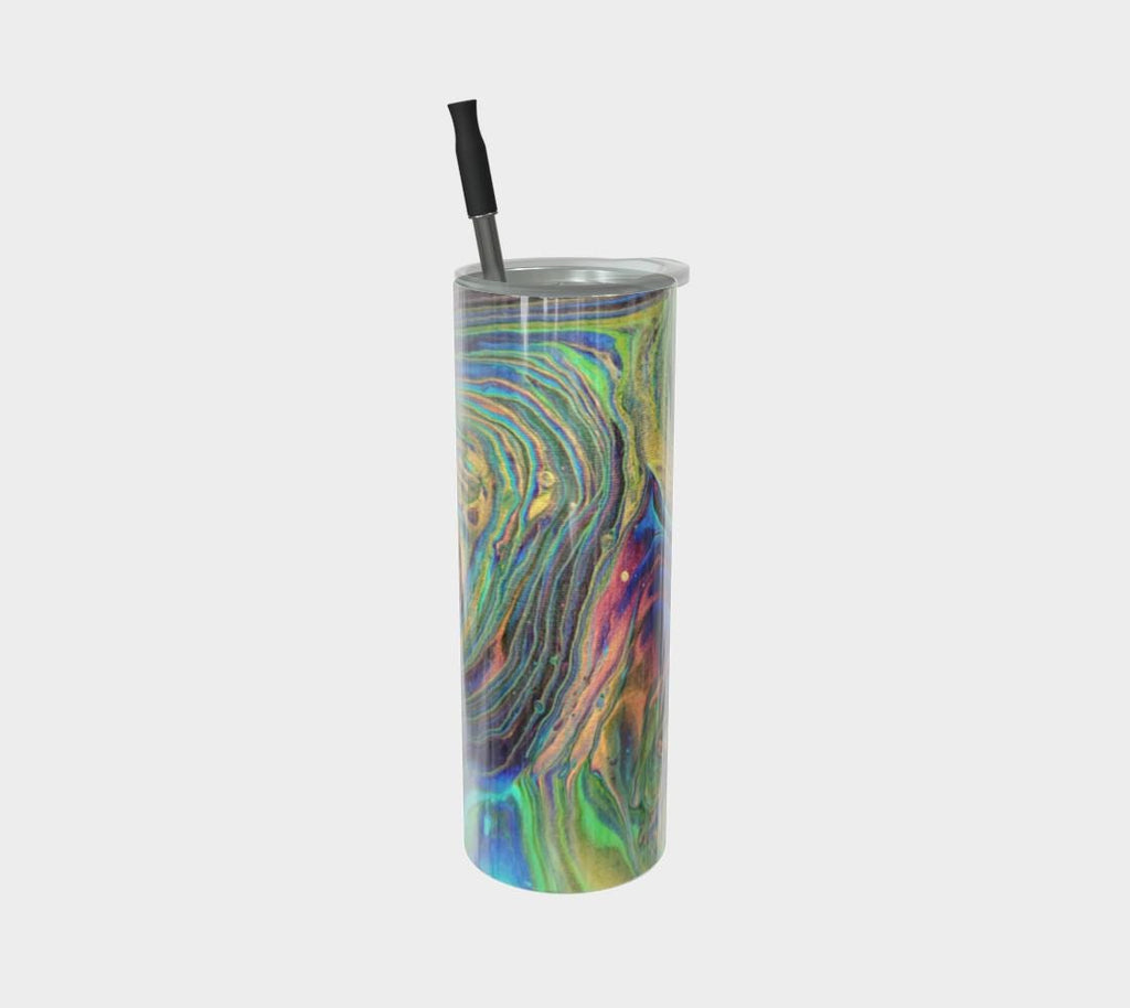 Peacock Swirl Stainless Steel Tumbler