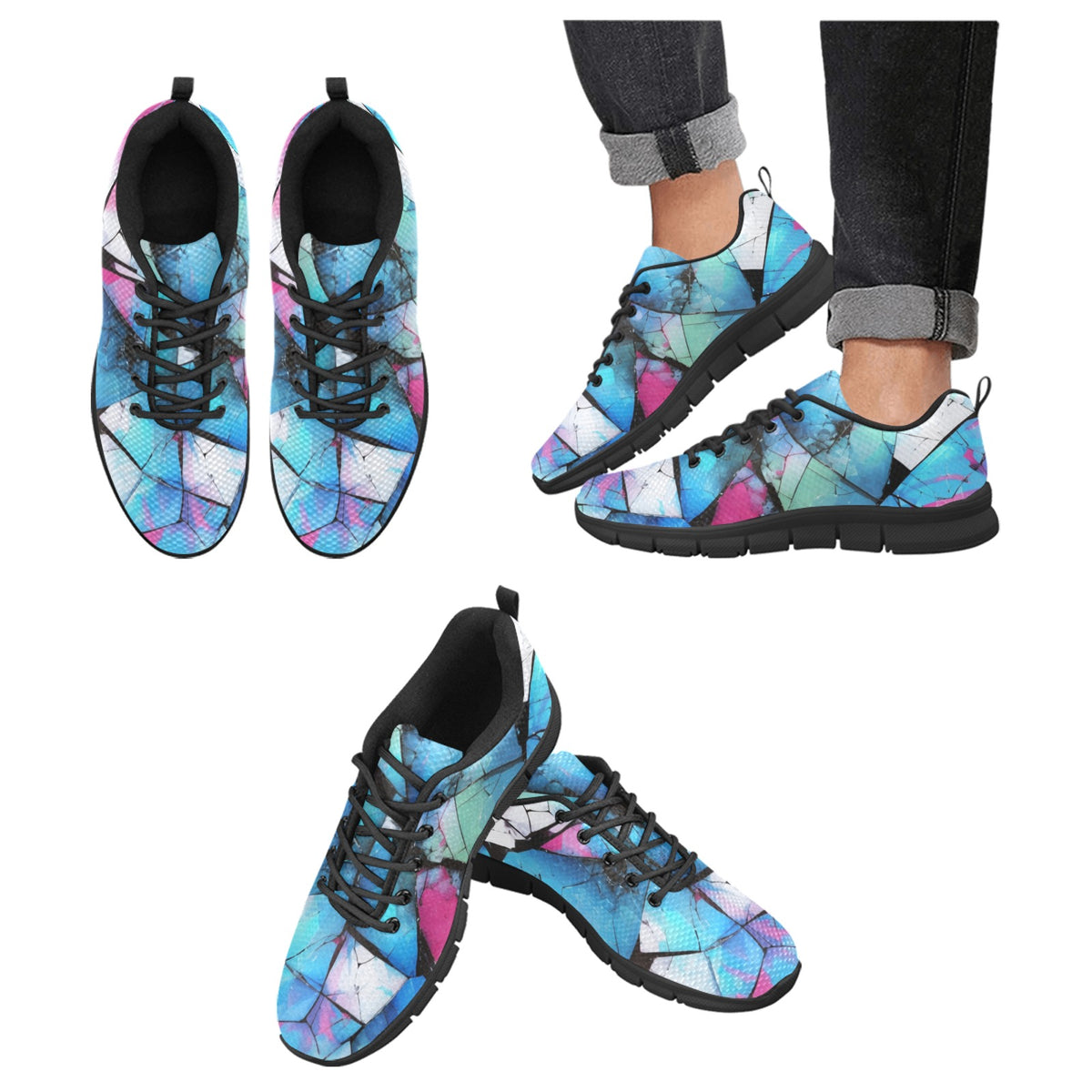Mystical Mosaic - Women's Breathable Running Shoes