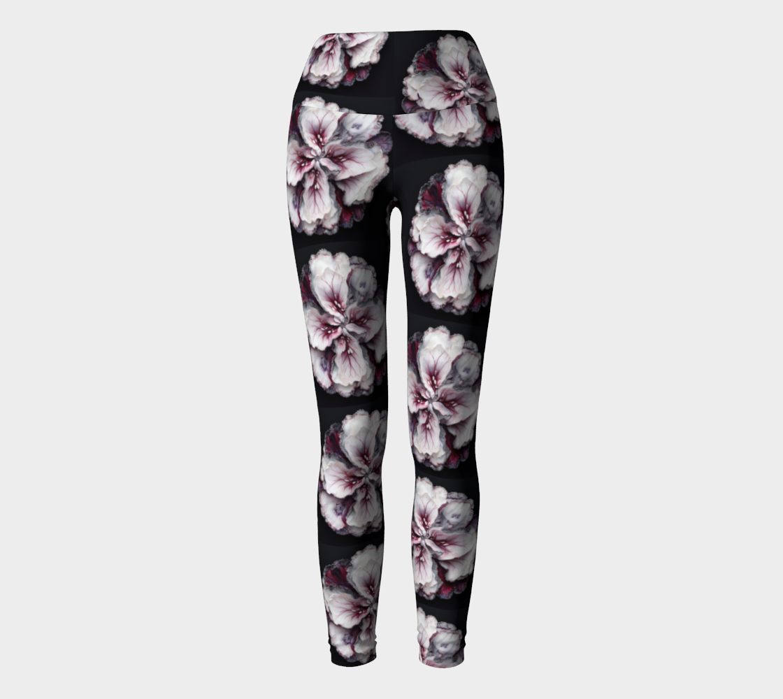 Floral Black - Yoga Leggings