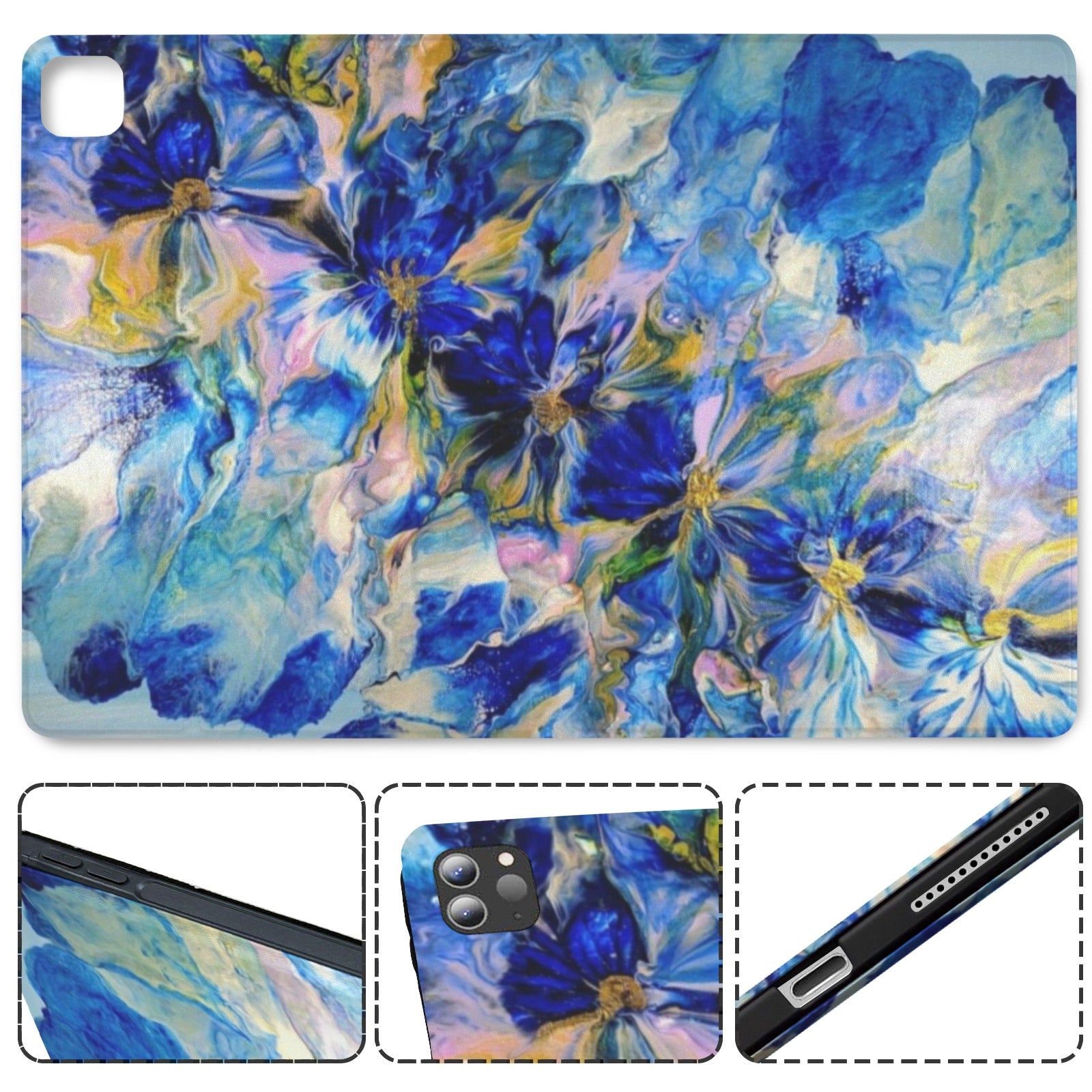 Royal Blue Garden Protective Case for iPad Pro (11-inch)