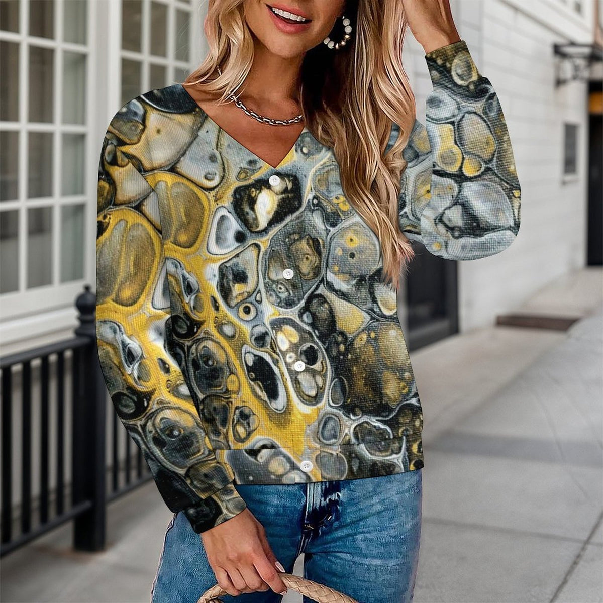 Stone Art - Women's Cardigan