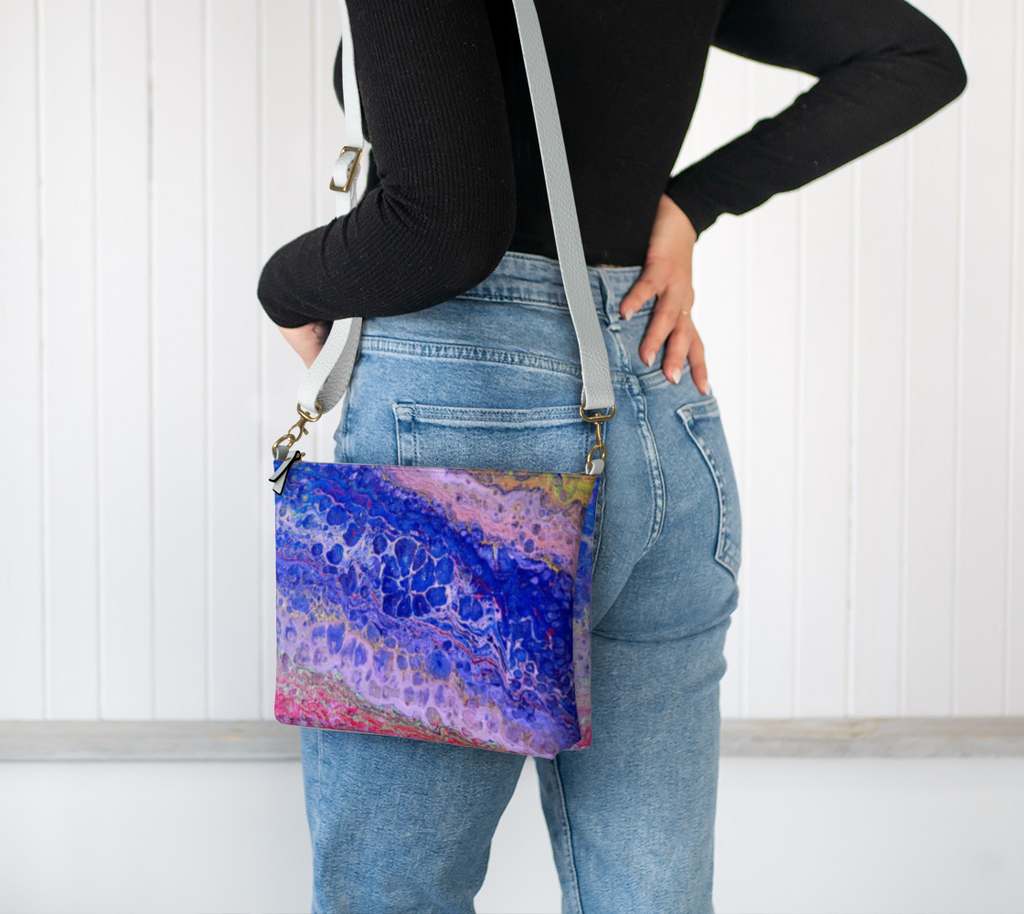 Tie Dye Delight- Vegan Leather Crossbody Purse