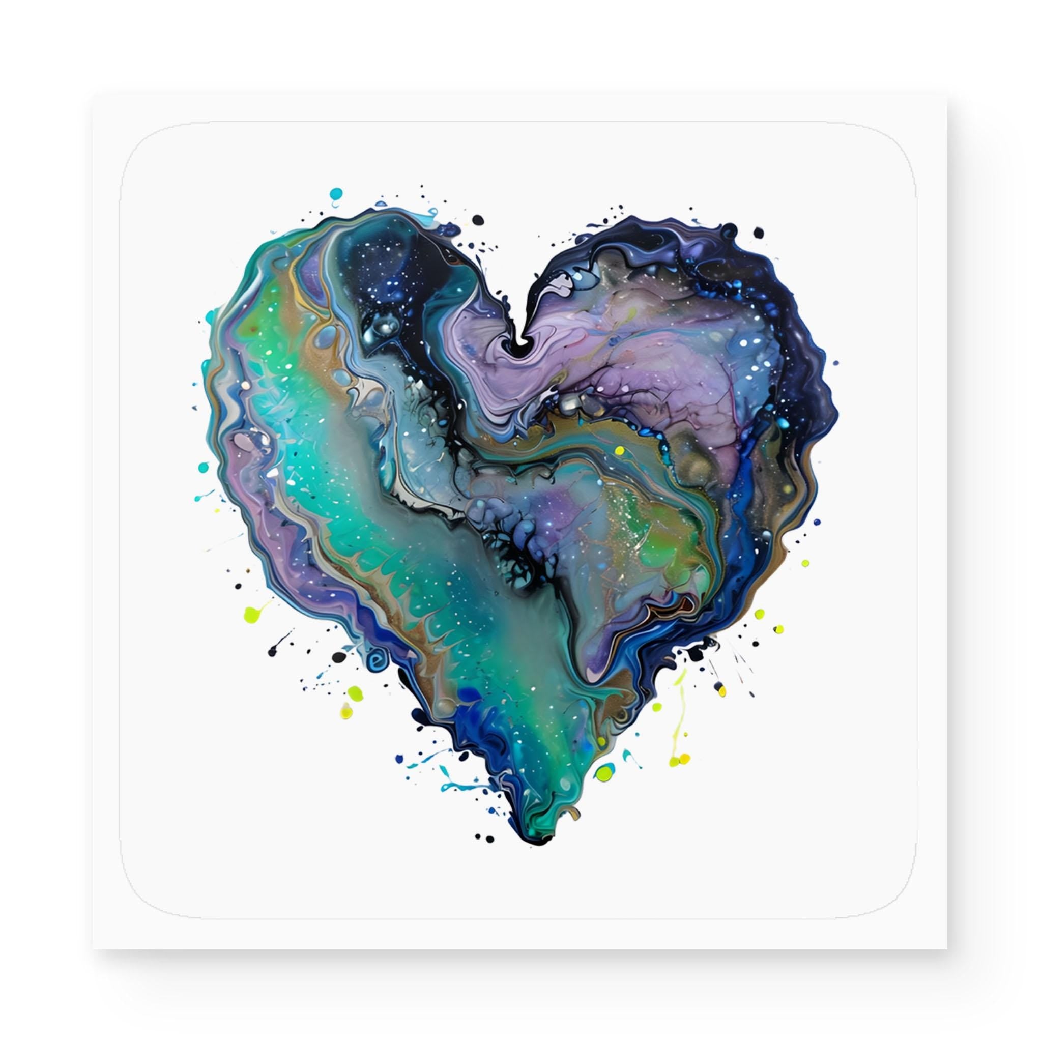 Fluid Art Heart (1) - Stickers