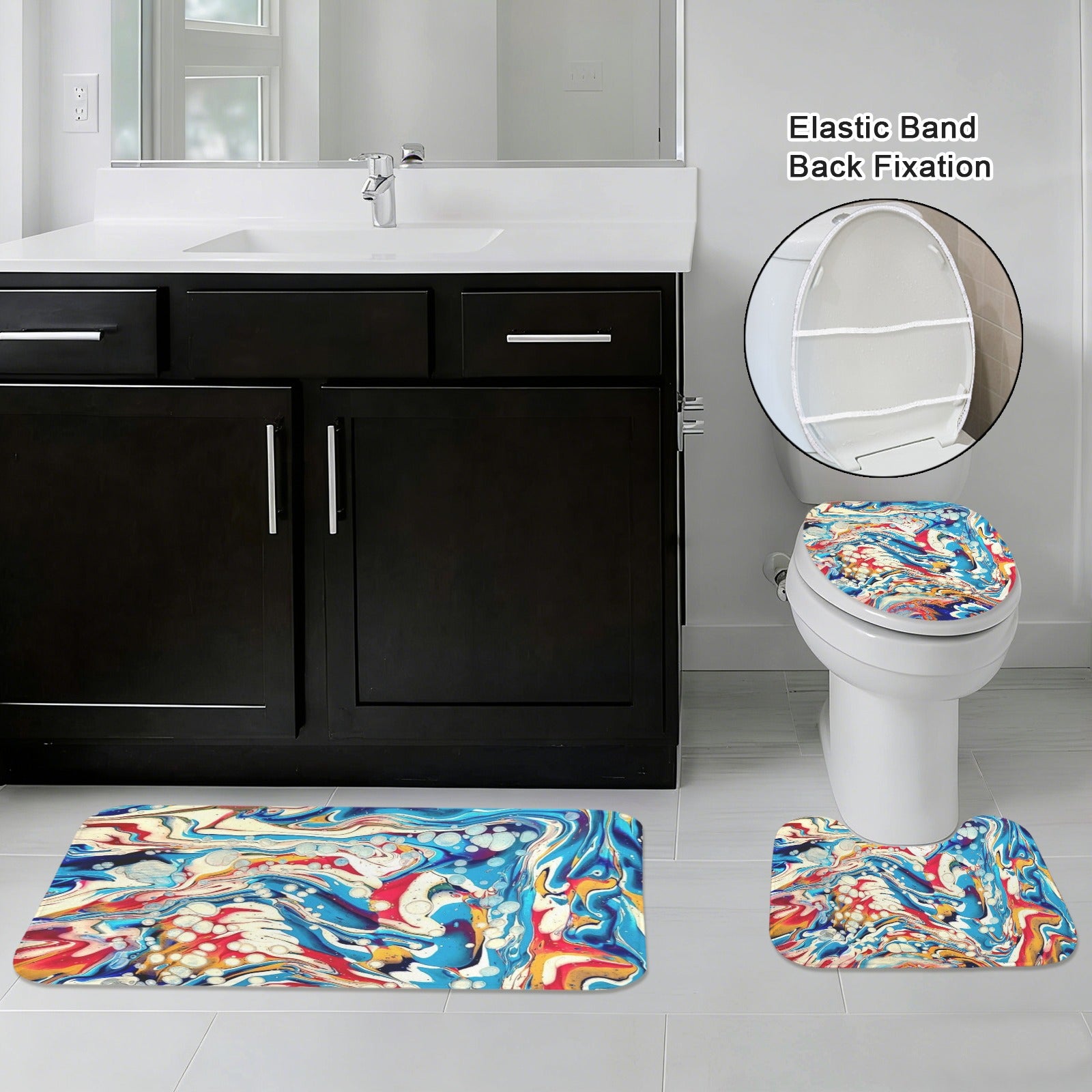 Color Me Happy 3-Piece Bathroom Rug Set