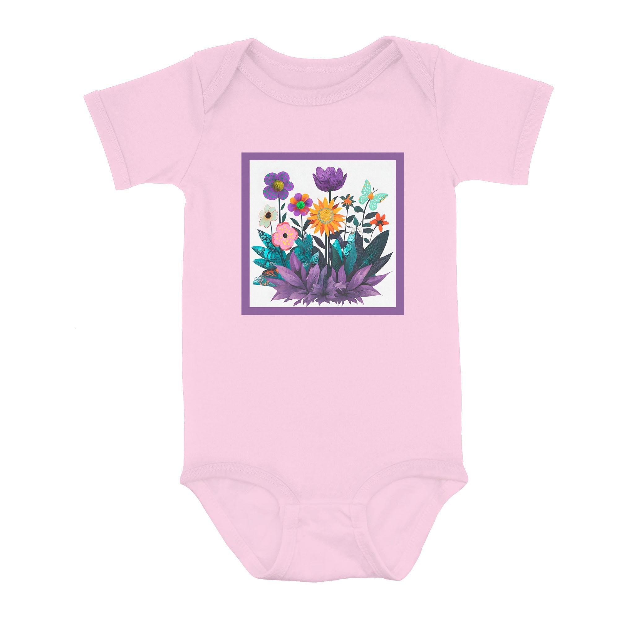 Abstract Purple Garden - Baby Onesie