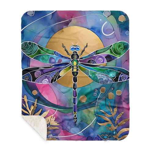 Dragonfly Sun - Sherpa Blanket