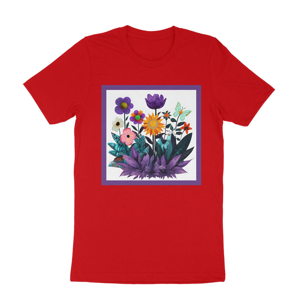 Abstract Purple Garden T-Shirt – DTFx Floral Print