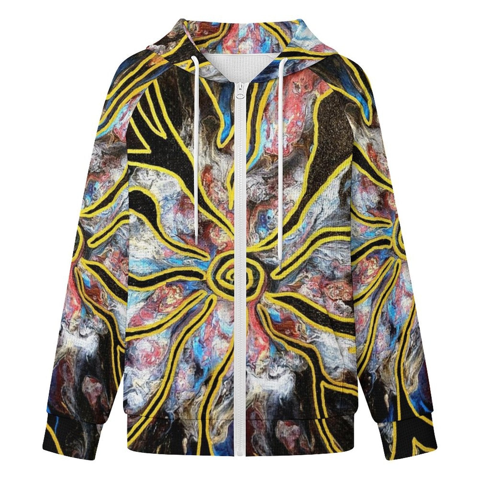 Pieces of Me - Women's Full-zip Hoodie with Drawstring