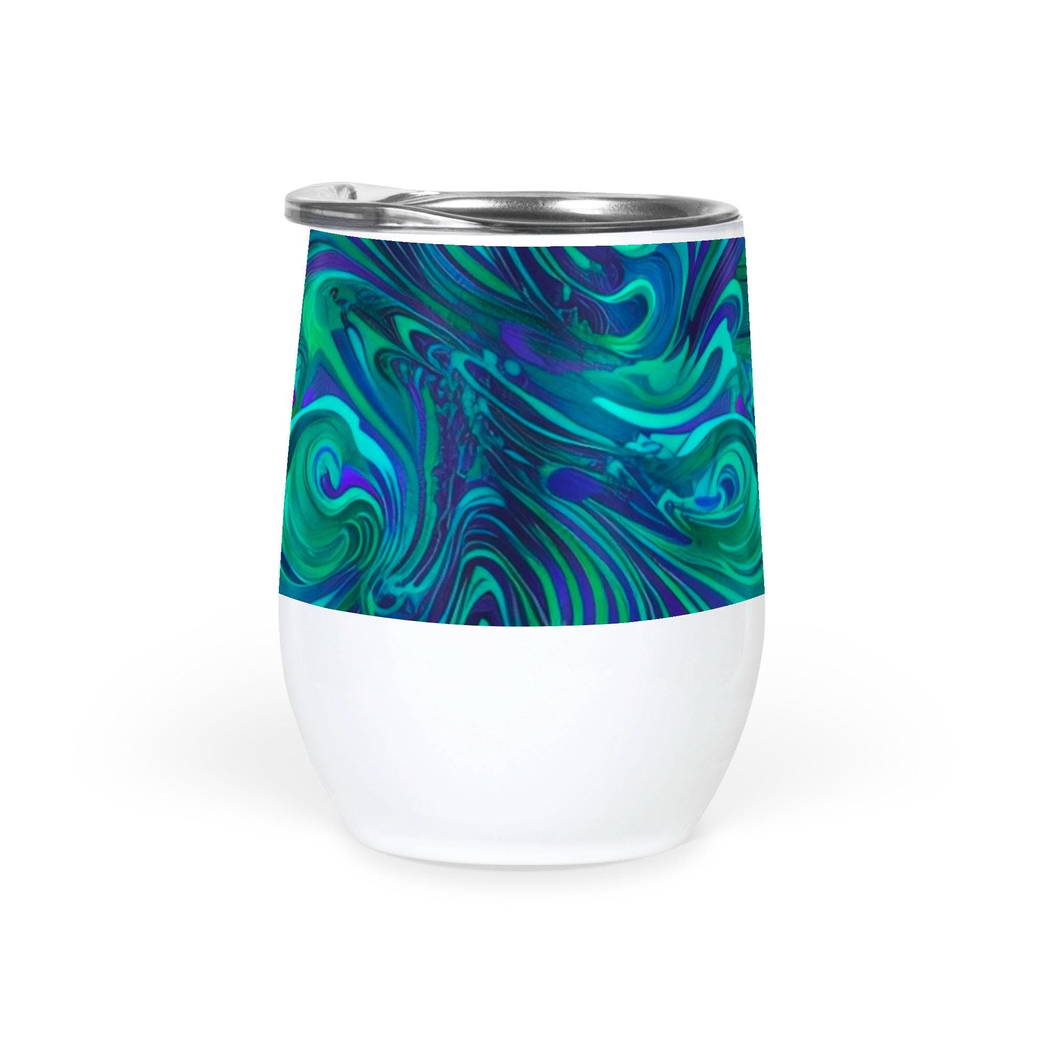 Dreamy Spirals - Wine Tumbler
