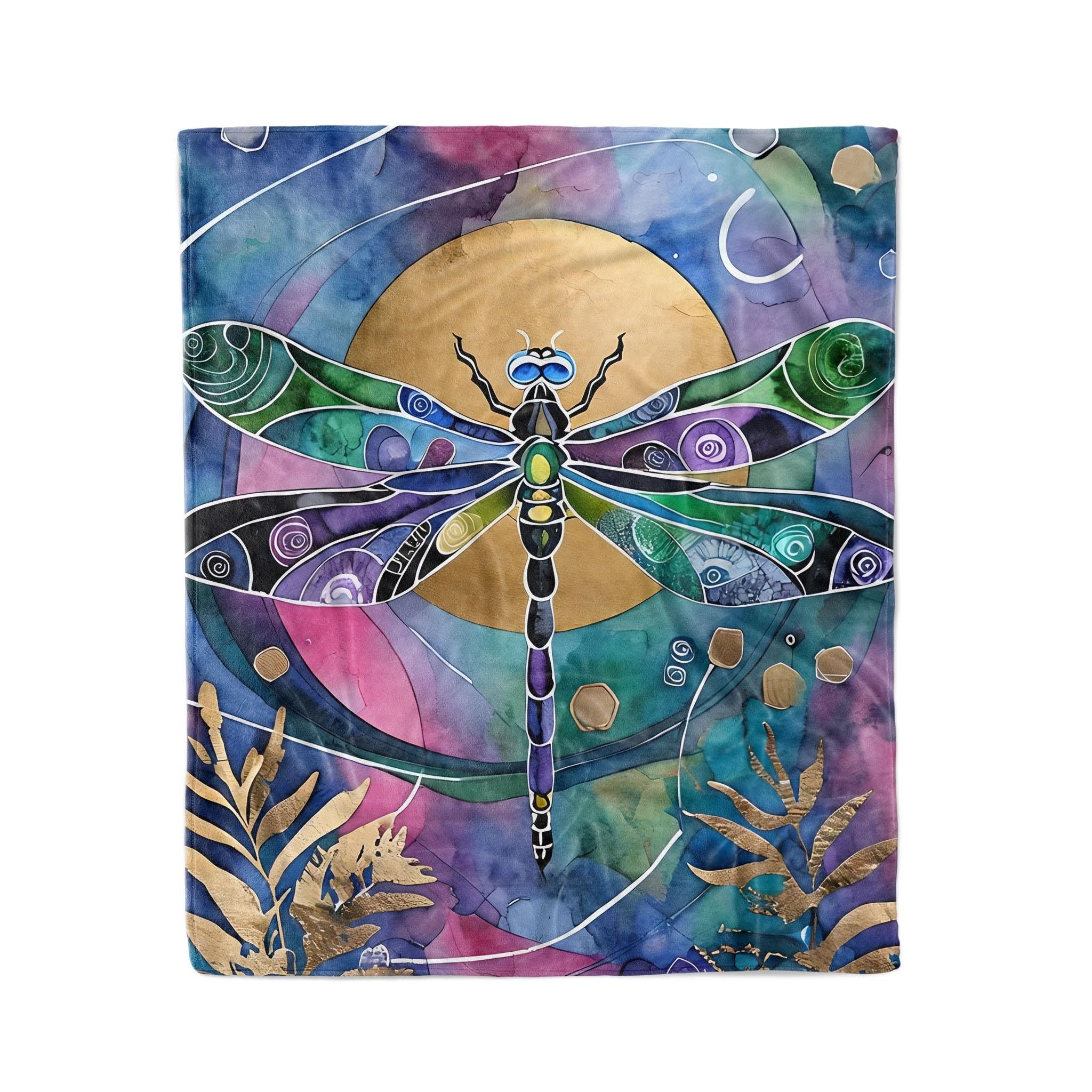Dragonfly Sun - Fleece Blanket