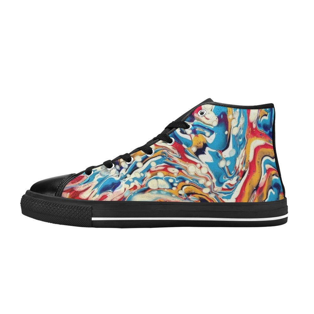 Color Me Happy - Women's Classic High-Top Canvas Shoes
