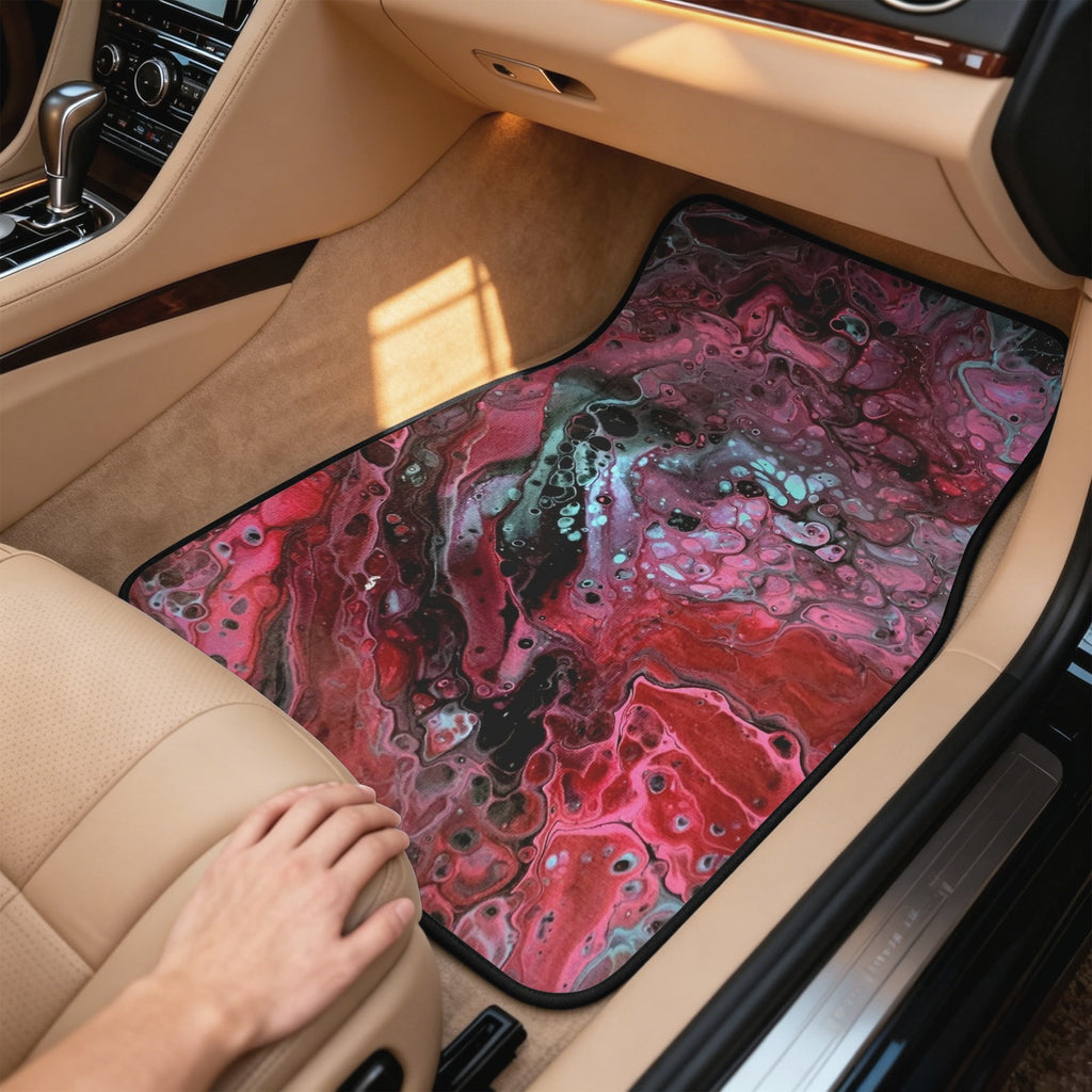 Deep Magenta 4-Piece Car Floor Mats