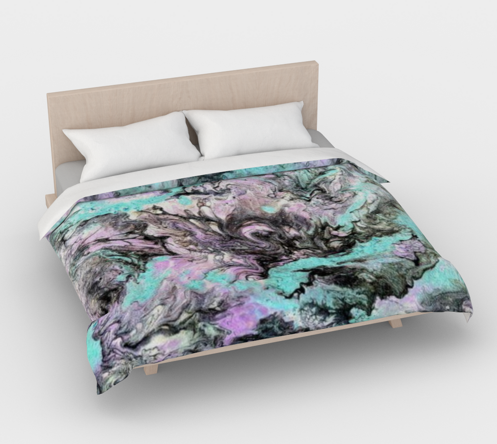 Turquoise Splash- Duvet Cover