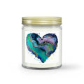 Fluid Art Heart - Glass Jar Scented Candle