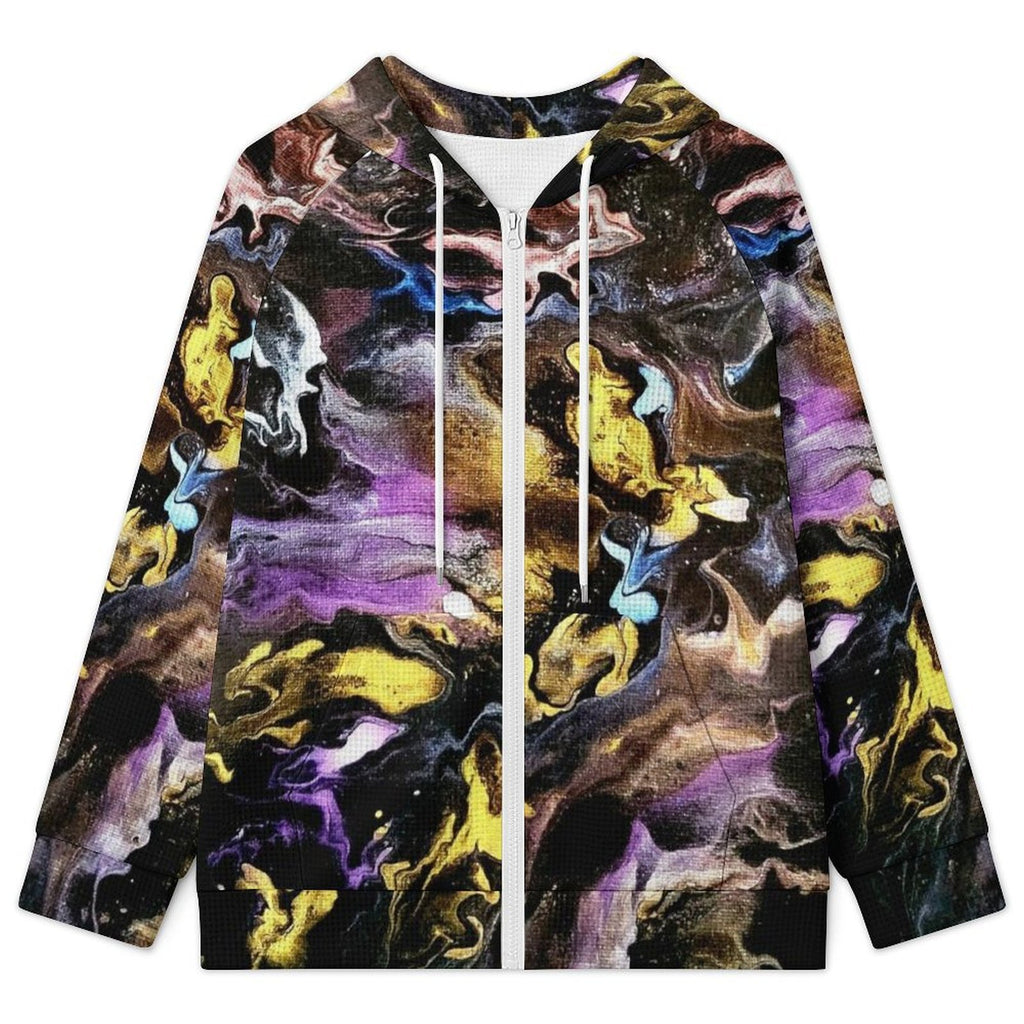 Seline - Women's Full-zip Hoodie with Drawstring