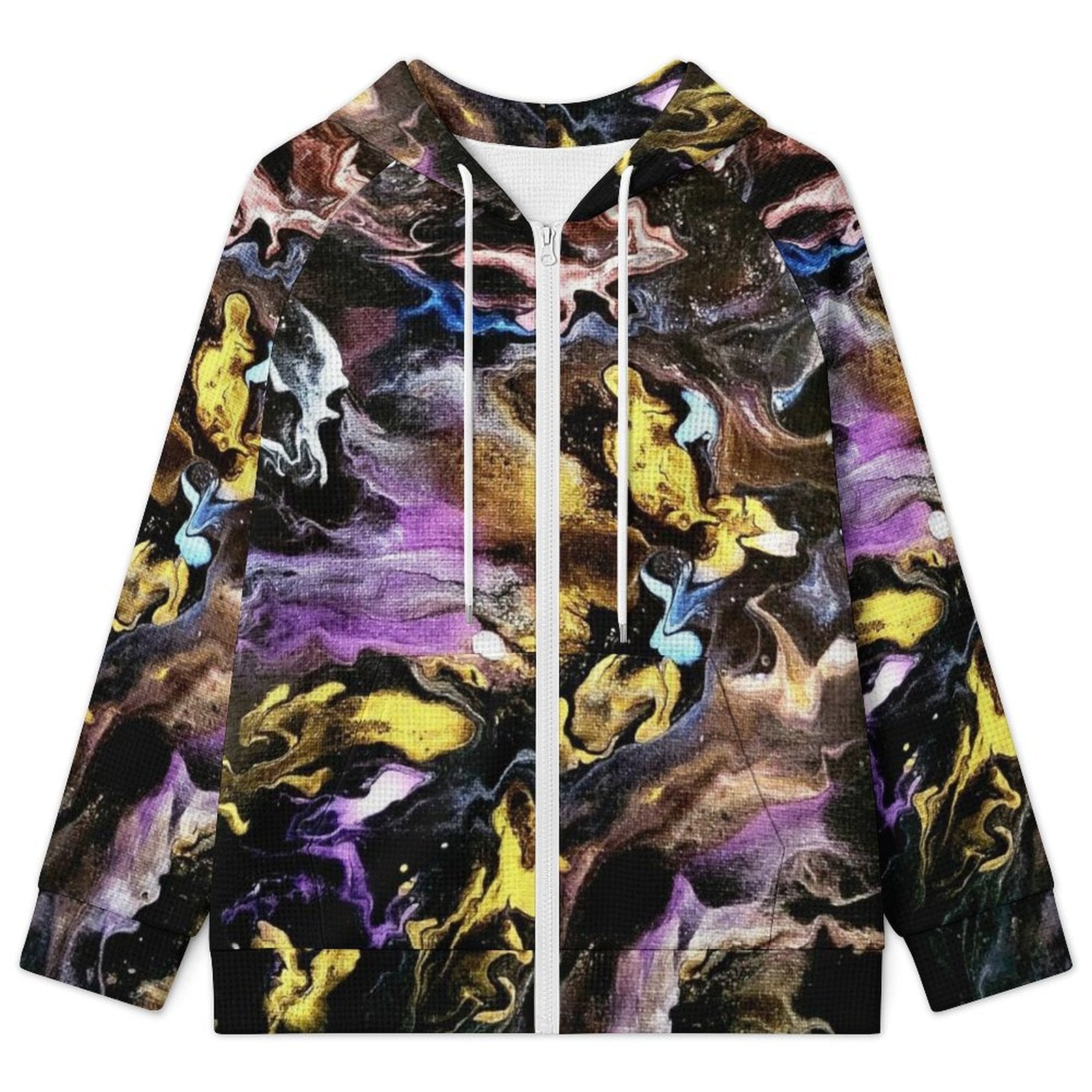 Seline - Women's Full-zip Hoodie with Drawstring