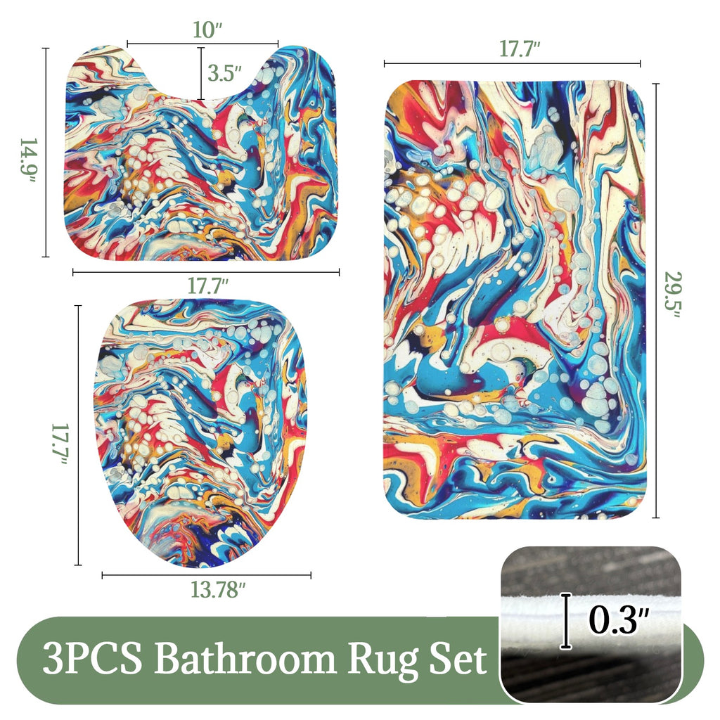 Color Me Happy 3-Piece Bathroom Rug Set