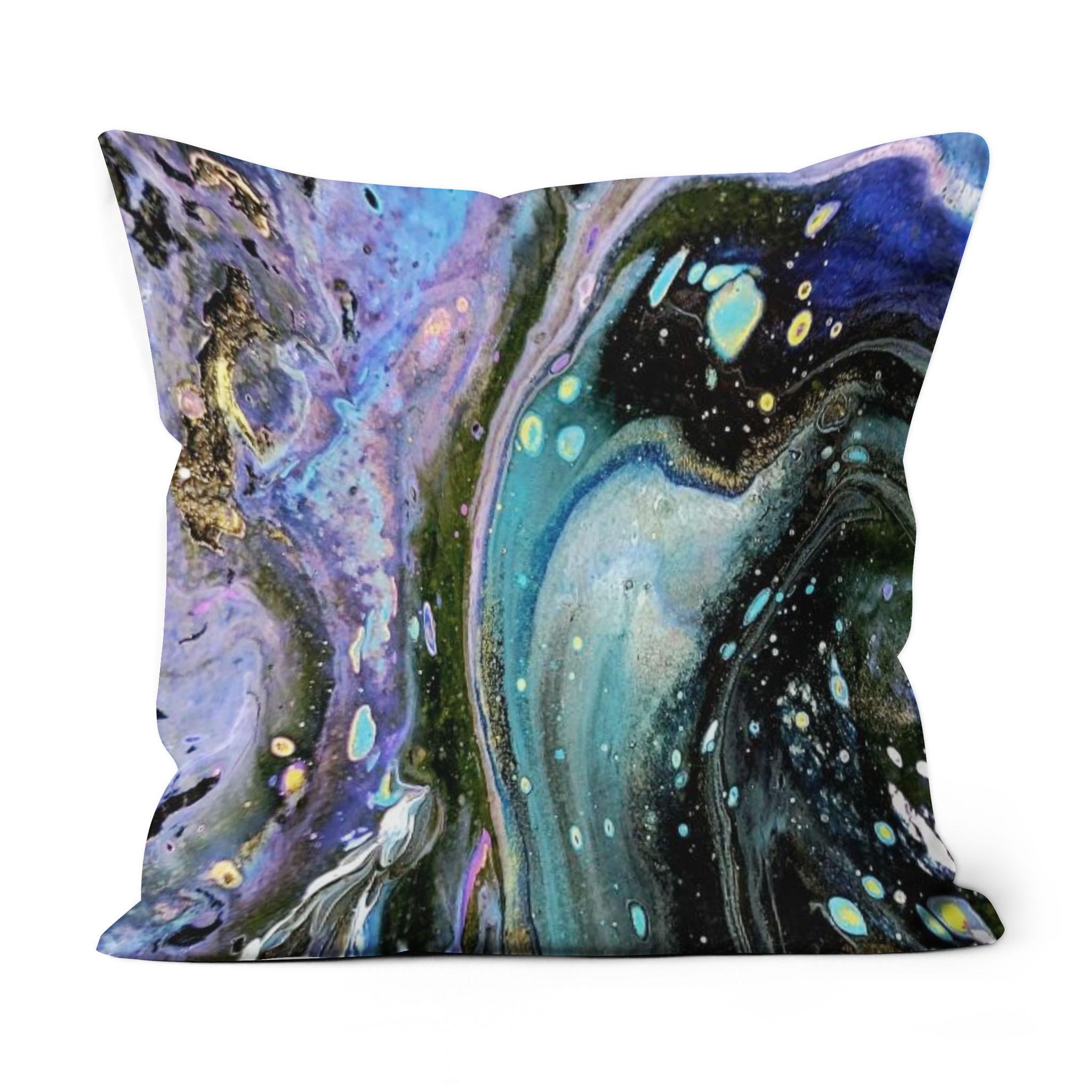 The Face - All-over Print Suede Throw Pillow