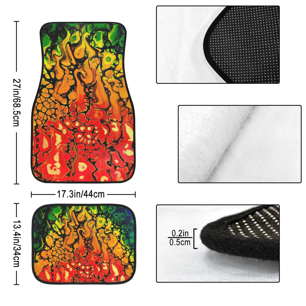 Fire 4-Piece Car Floor Mats