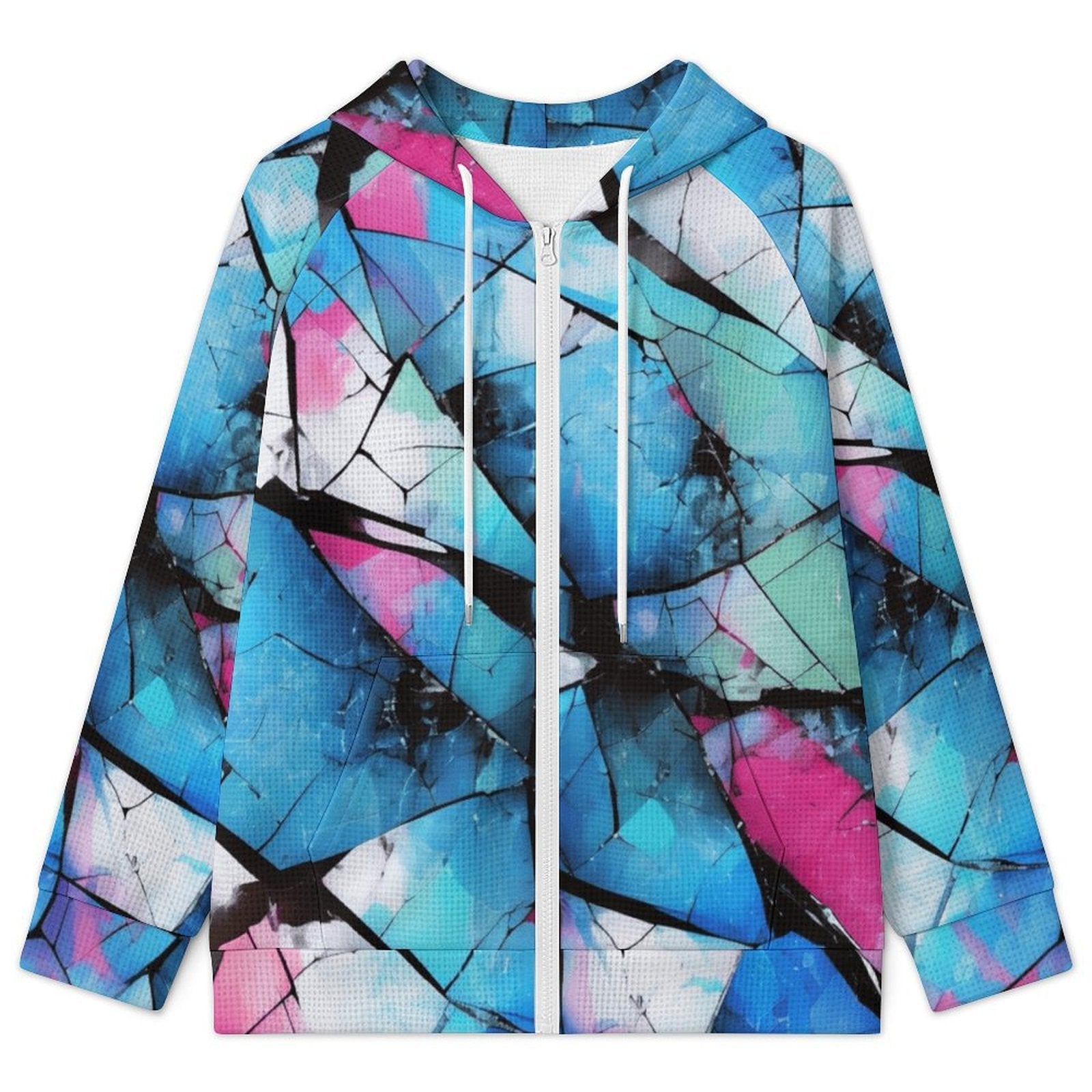 Mystical Mosaic - Women's Full-zip Hoodie with Drawstring