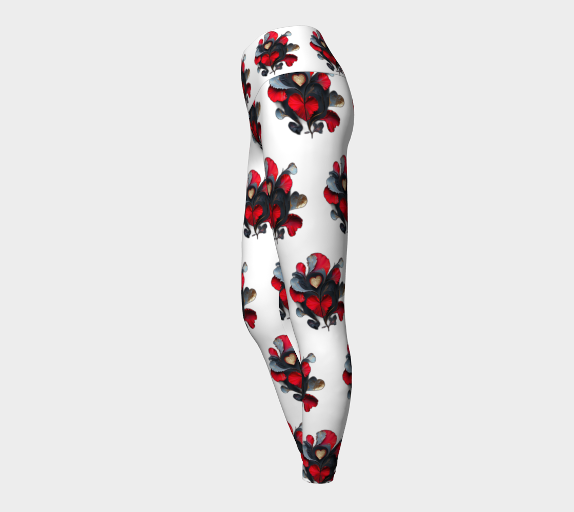Vibrant Abstract Heart - Yoga Leggings