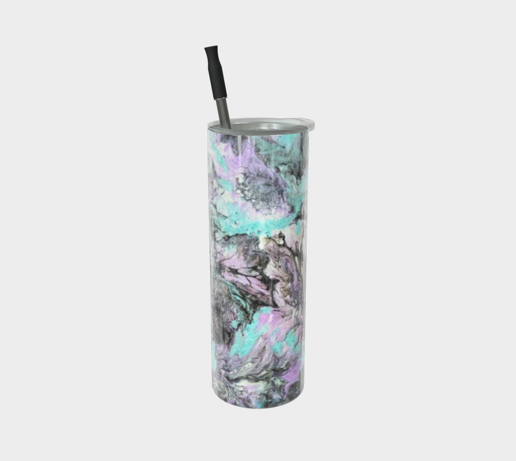 Turquoise Splash - Stainless Steel Tumbler