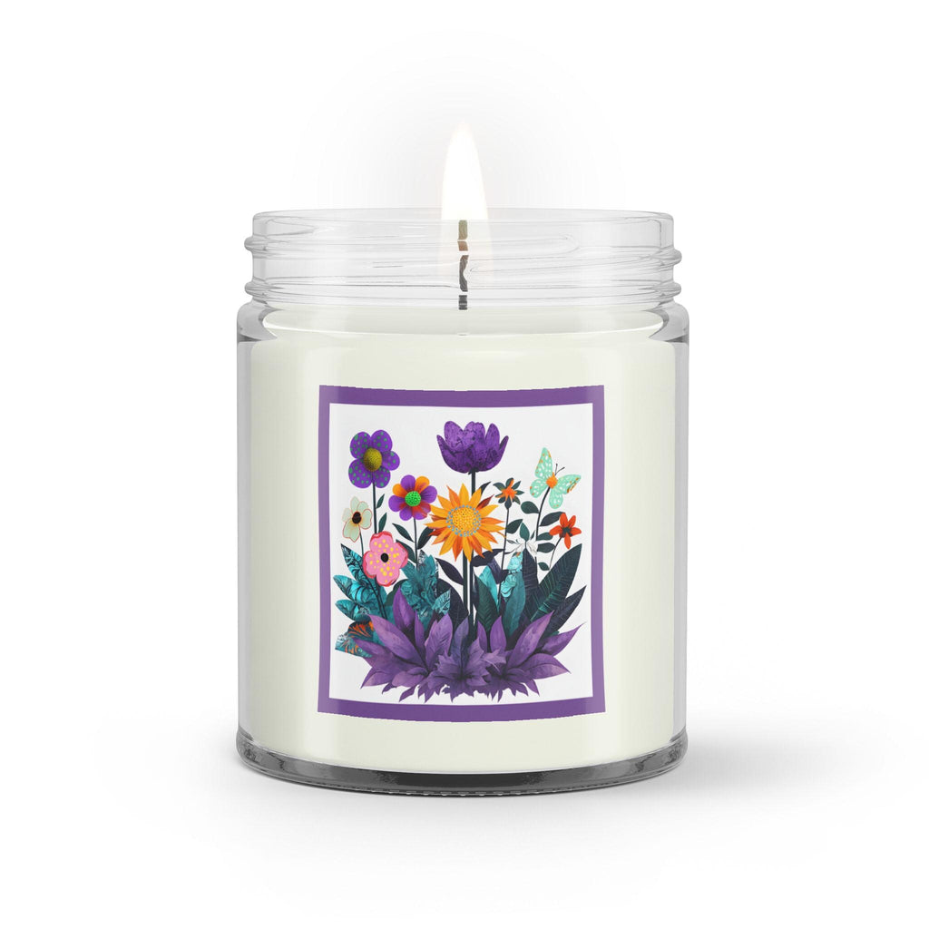 Abstract Purple Garden - Soy Wax Candle