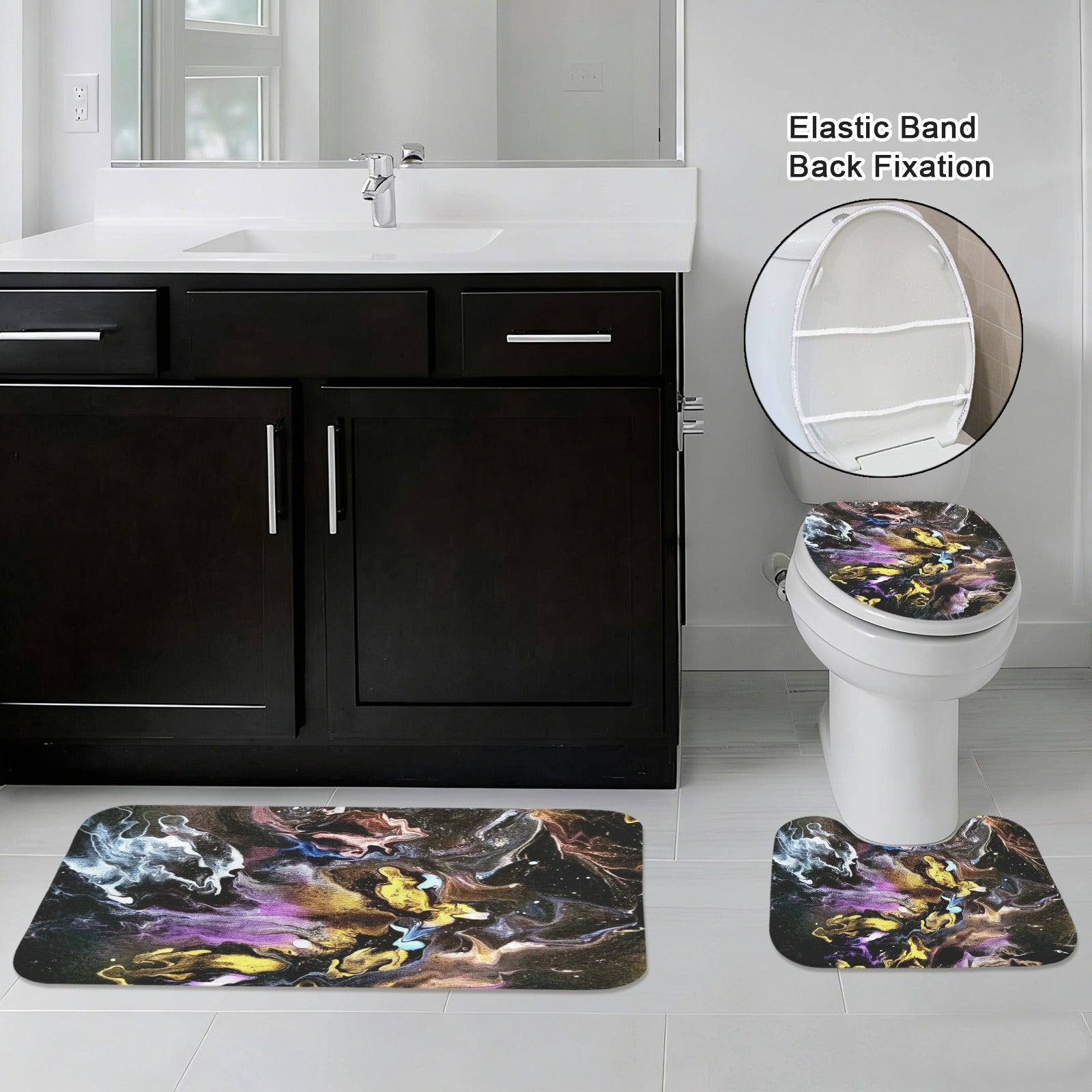 Seline 3-Piece Bathroom Rug Set