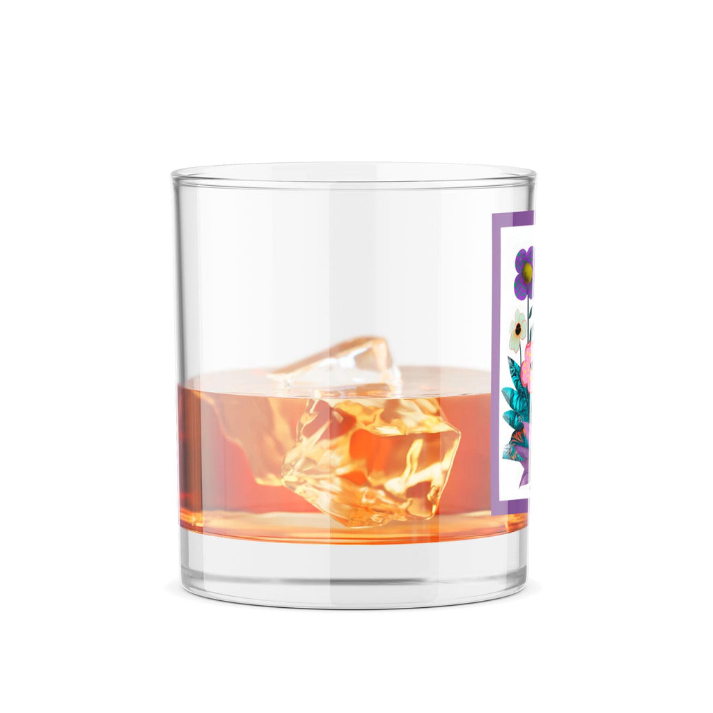 Abstract Purple Garden - Whiskey Glass