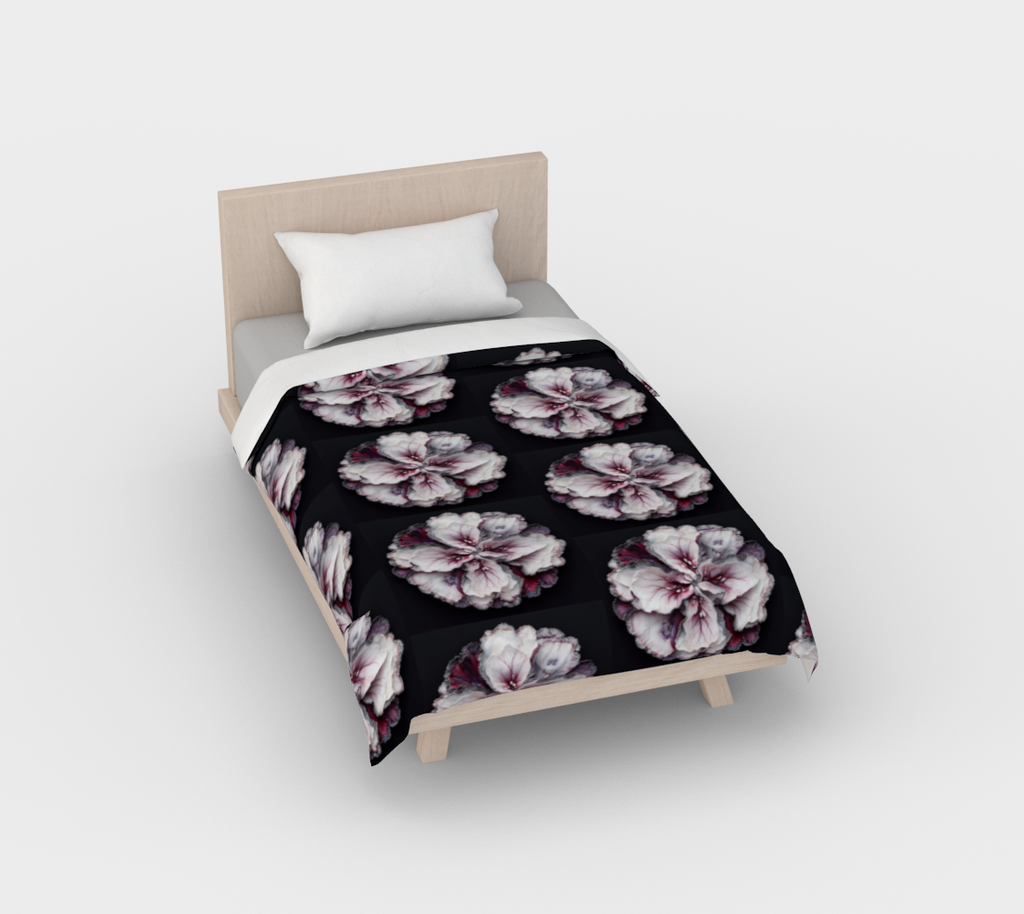 Black Floral - Duvet Cover