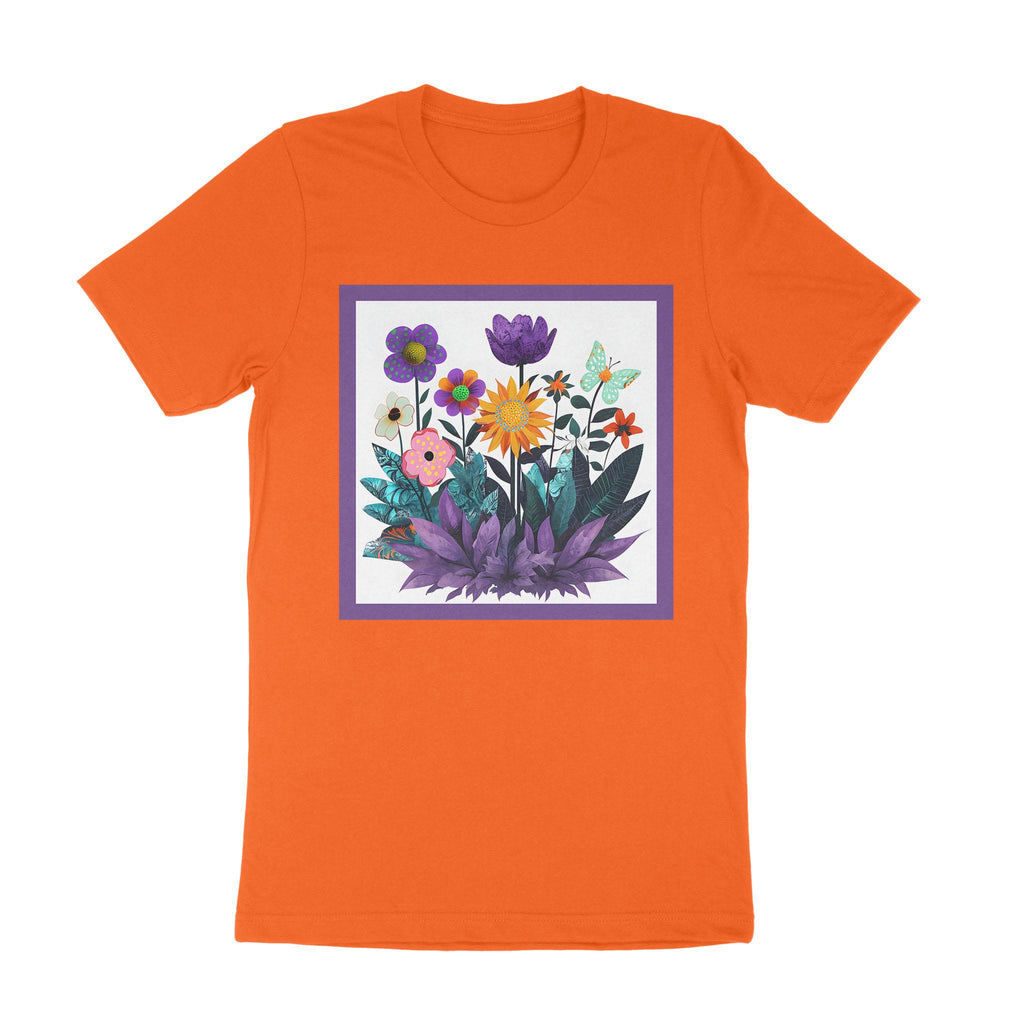 Abstract Purple Garden T-Shirt – DTFx Floral Print