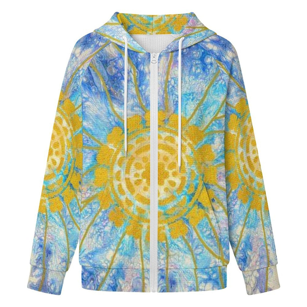 Serenity - Women's Full-zip Hoodie with Drawstring