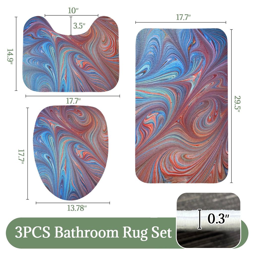 Superhero 3-Piece Bathroom Rug Set
