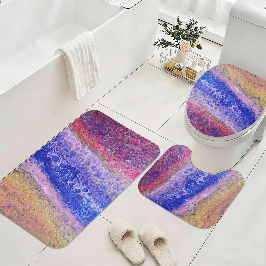 Tie Dye Delight 3-Piece Bathroom Rug Set