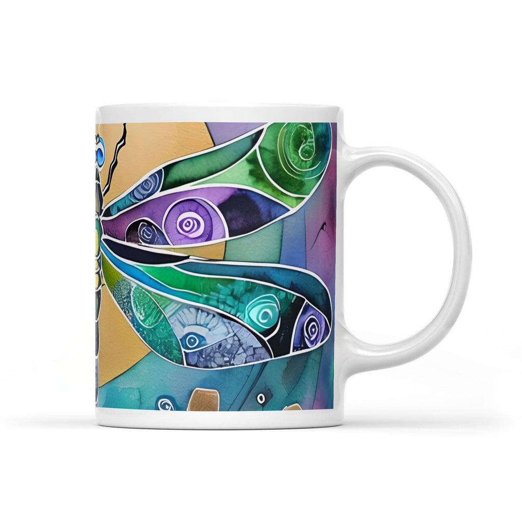 Dragonfly Sun - White Mug