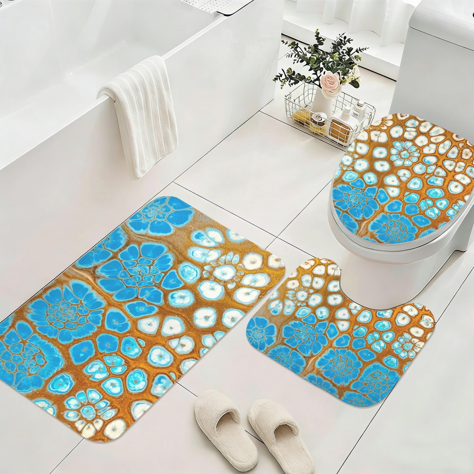 Maui Vibes 3-Piece Bathroom Rug Set