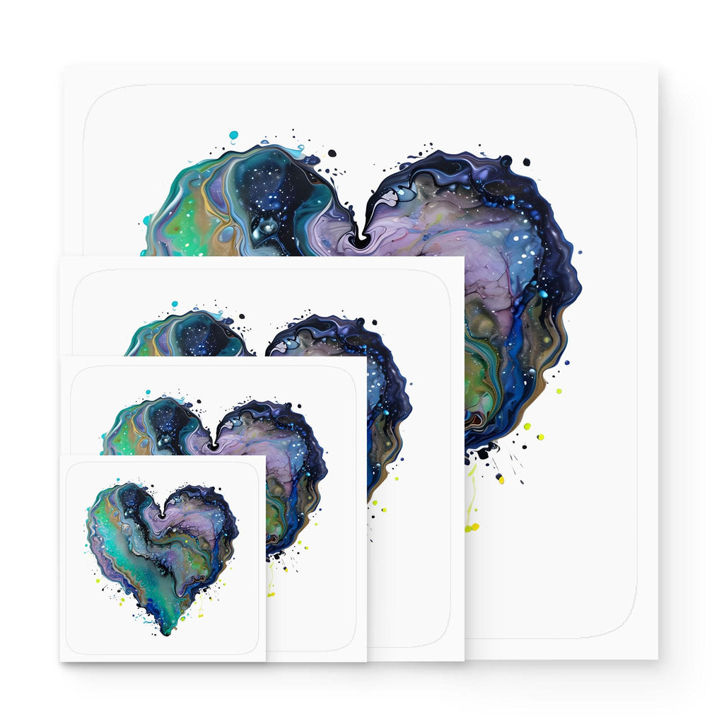 Fluid Art Heart (1) - Stickers