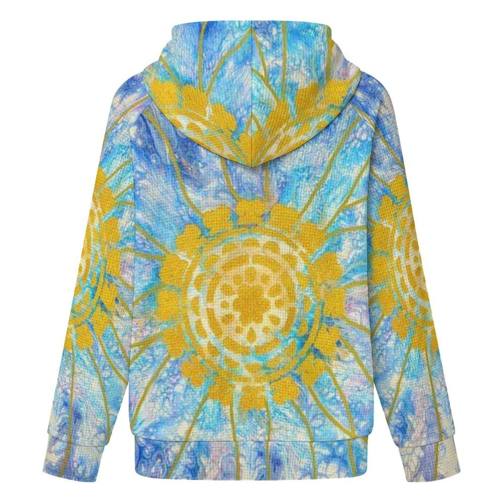 Serenity - Women's Full-zip Hoodie with Drawstring