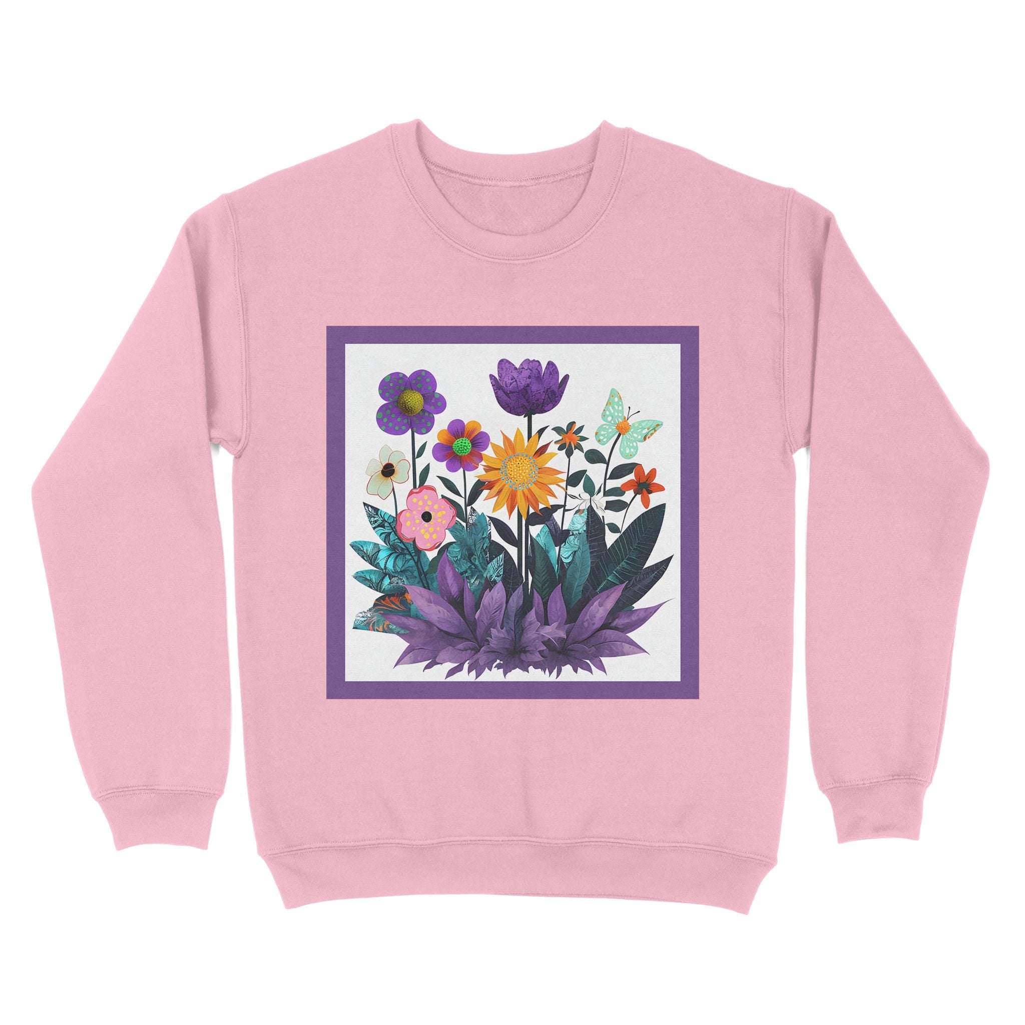 Abstract Purple Garden - Unisex Standard Crew Neck Sweatshirt