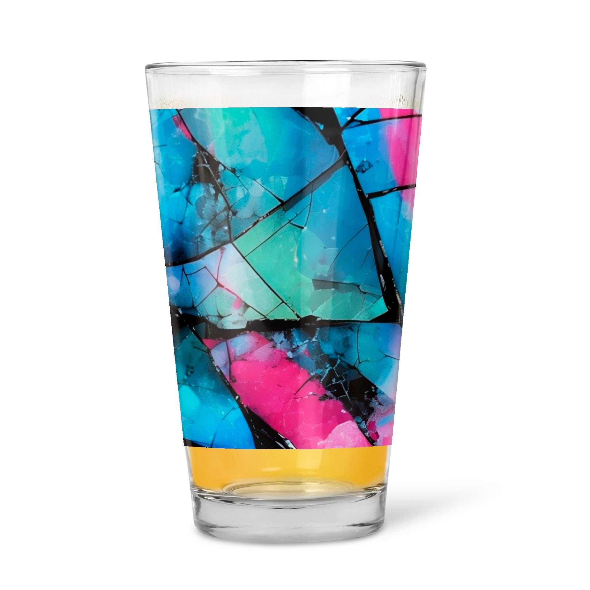 Mystical Mosaic - 16oz Pint Beer Glass