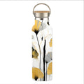 Golden Ginkgo - Stainless Steel Water Bottle with Bamboo Lid