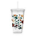 Happy Valley Pattern - Clear Acrylic Tumbler w/Straw & Lid
