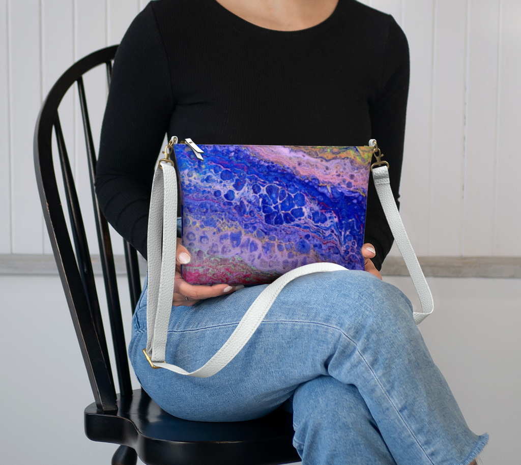 Tie Dye Delight- Vegan Leather Crossbody Purse