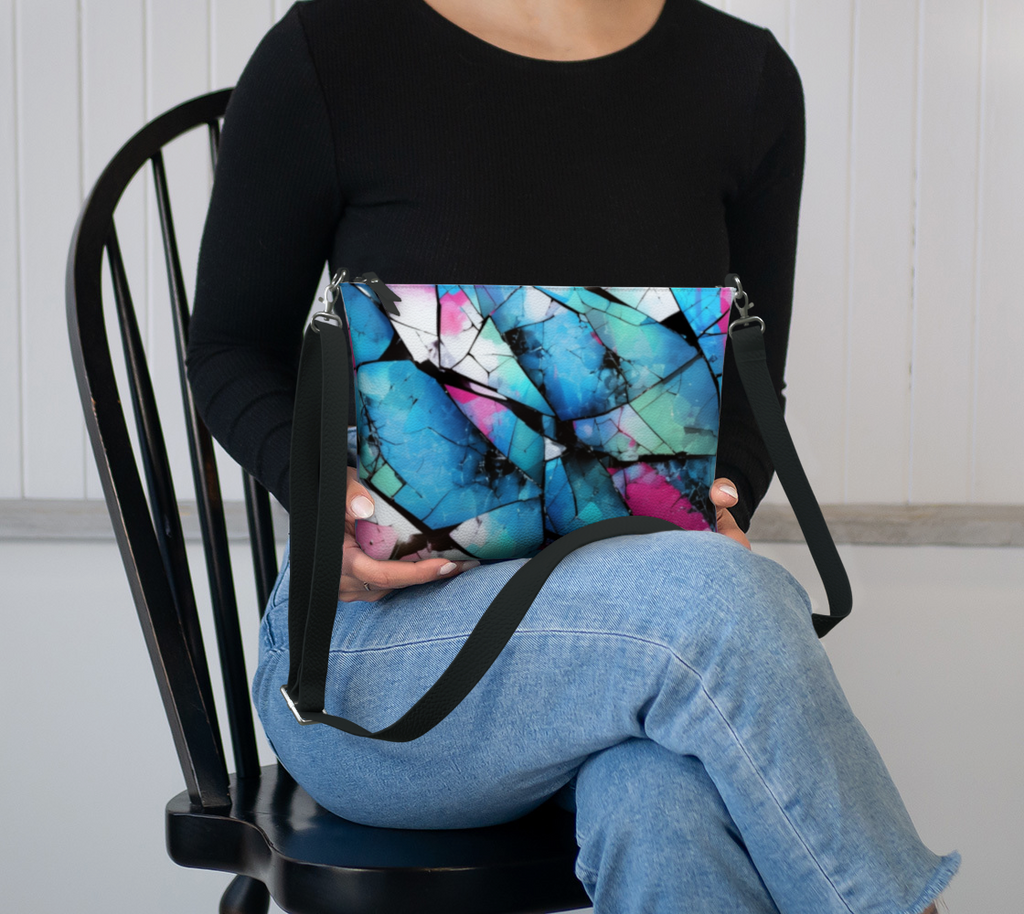 Mystical Mosaic - Vegan Leather Crossbody Purse