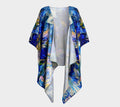 Royal Blue Garden Draped Kimono
