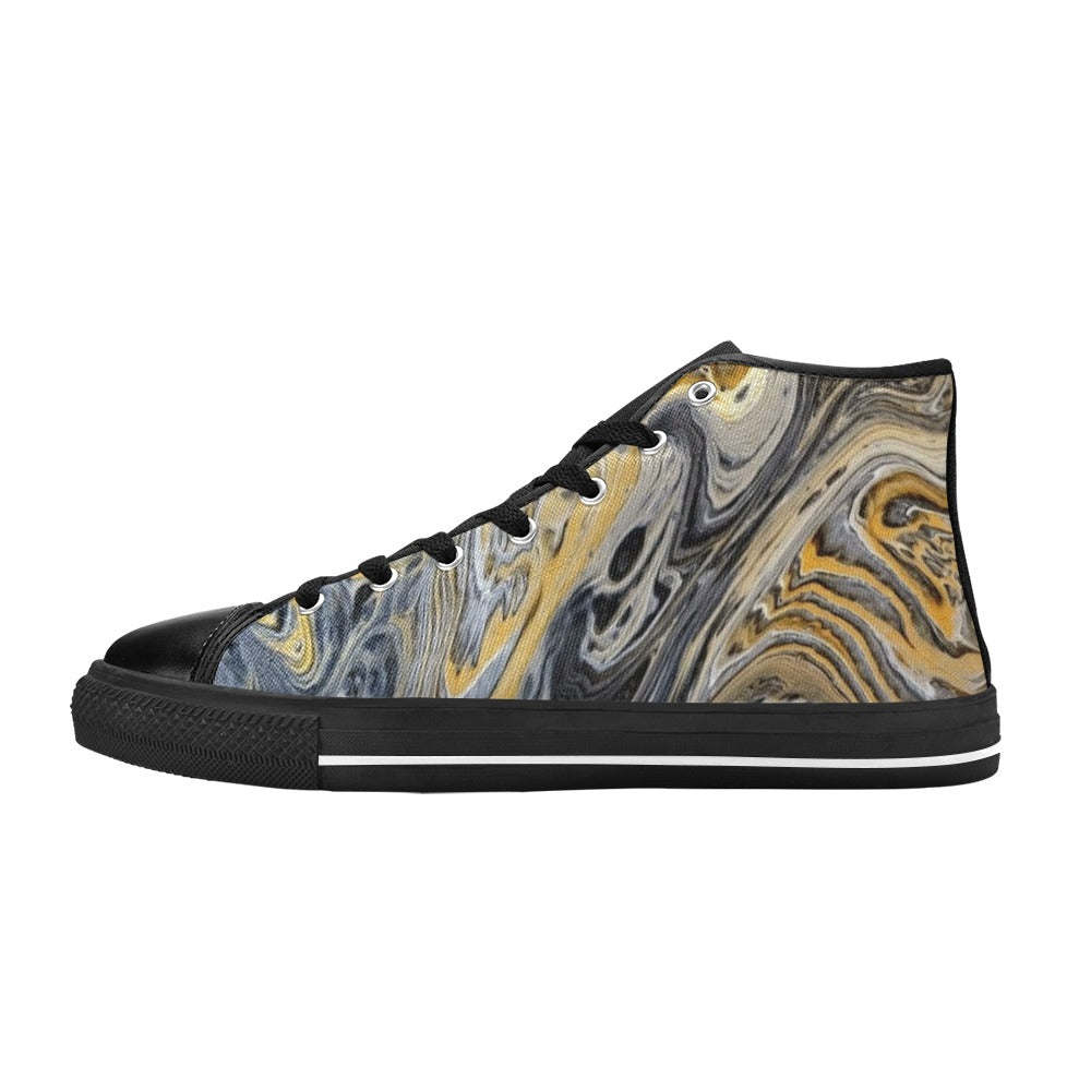 Metallurgy - Women's Classic High-Top Canvas Shoes