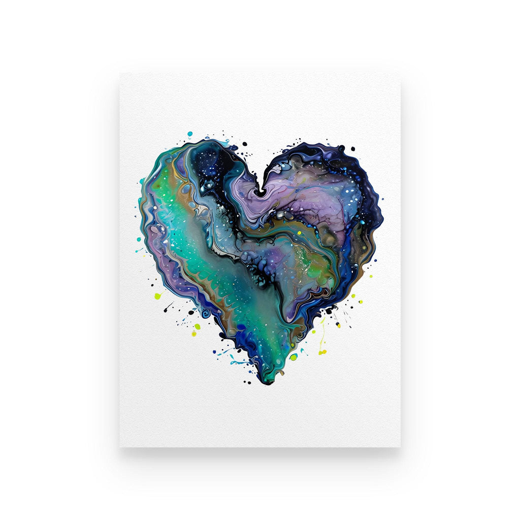 Fluid Art Heart (1) - Rolled Fine Art Print