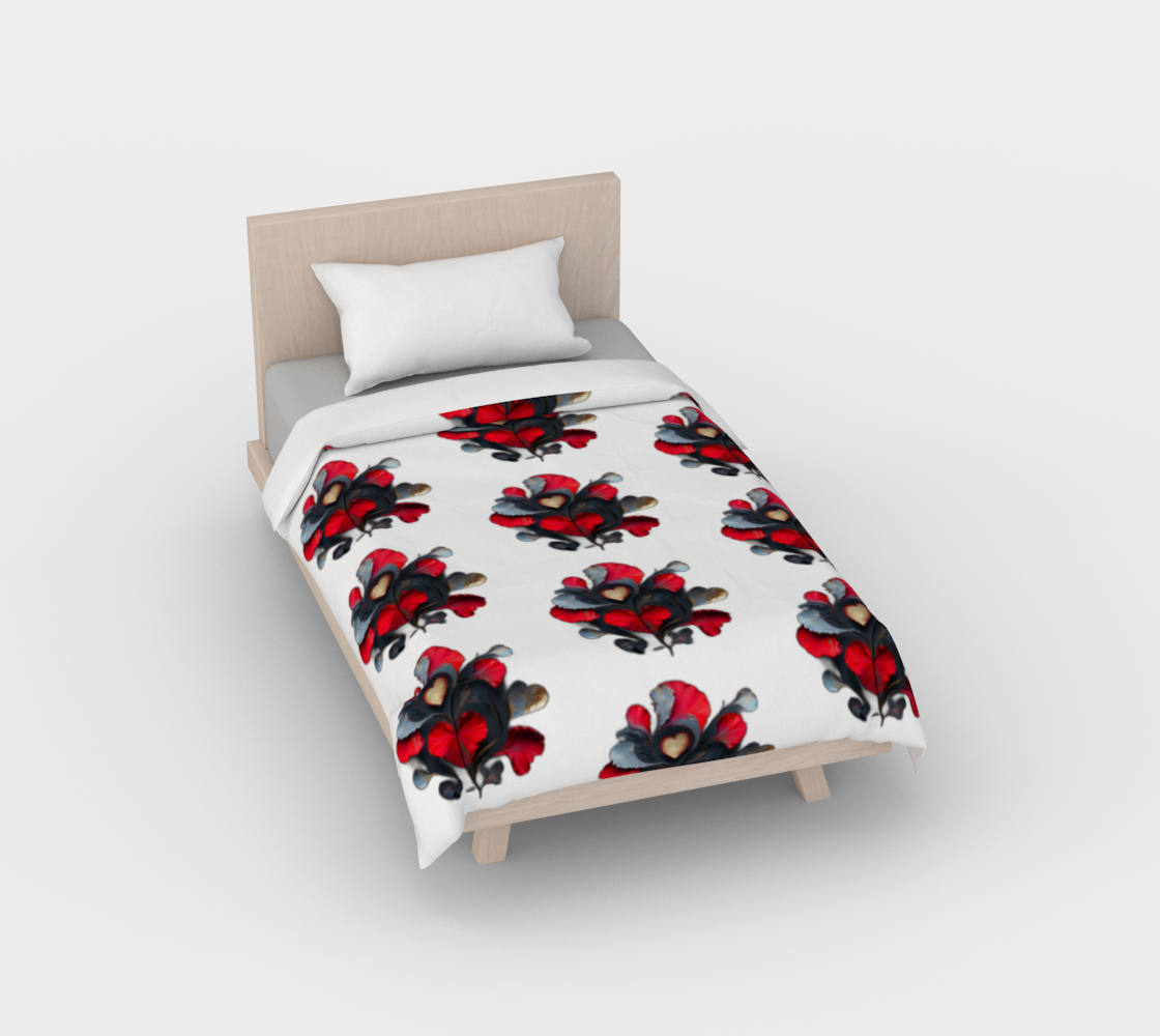 Vibrant Abstract Hearts - Duvet Cover